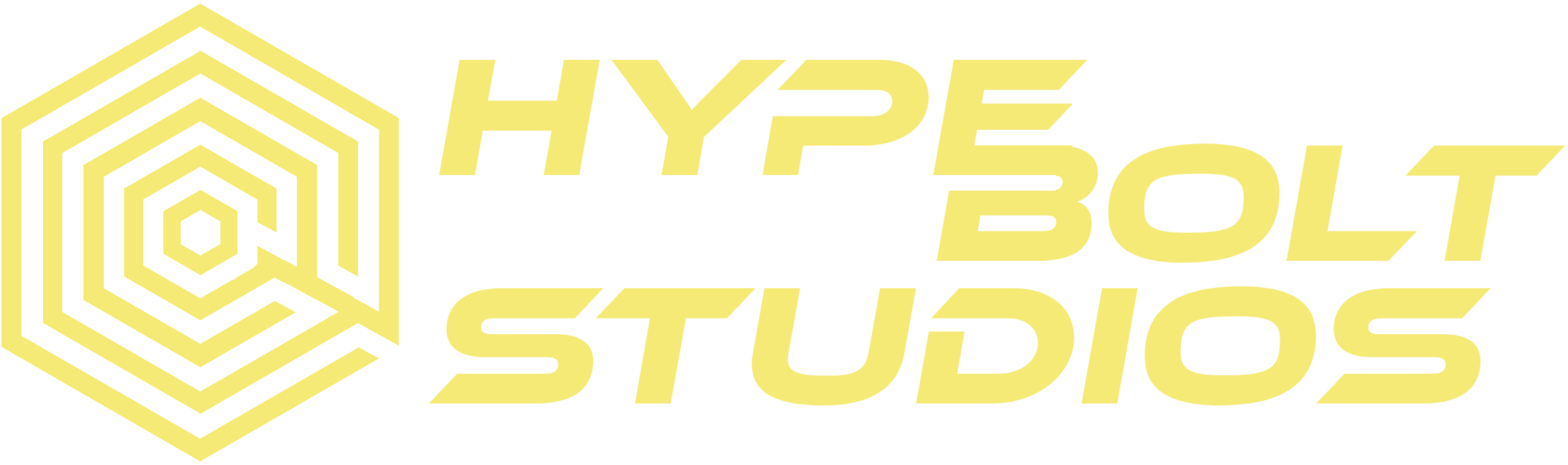 HypeBolt Studios banner, yellow